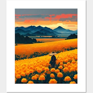 Yellow Flowers - Journey To Mount Fuji Posters and Art